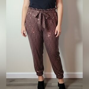 NWT It's Fashion Sequin Joggers